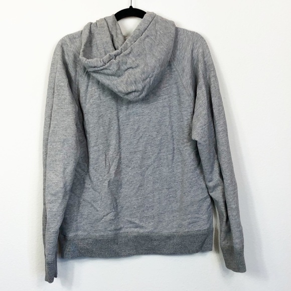 J Crew Vintage Fleece Gray Pullover Hoodie M - Picture 4 of 7